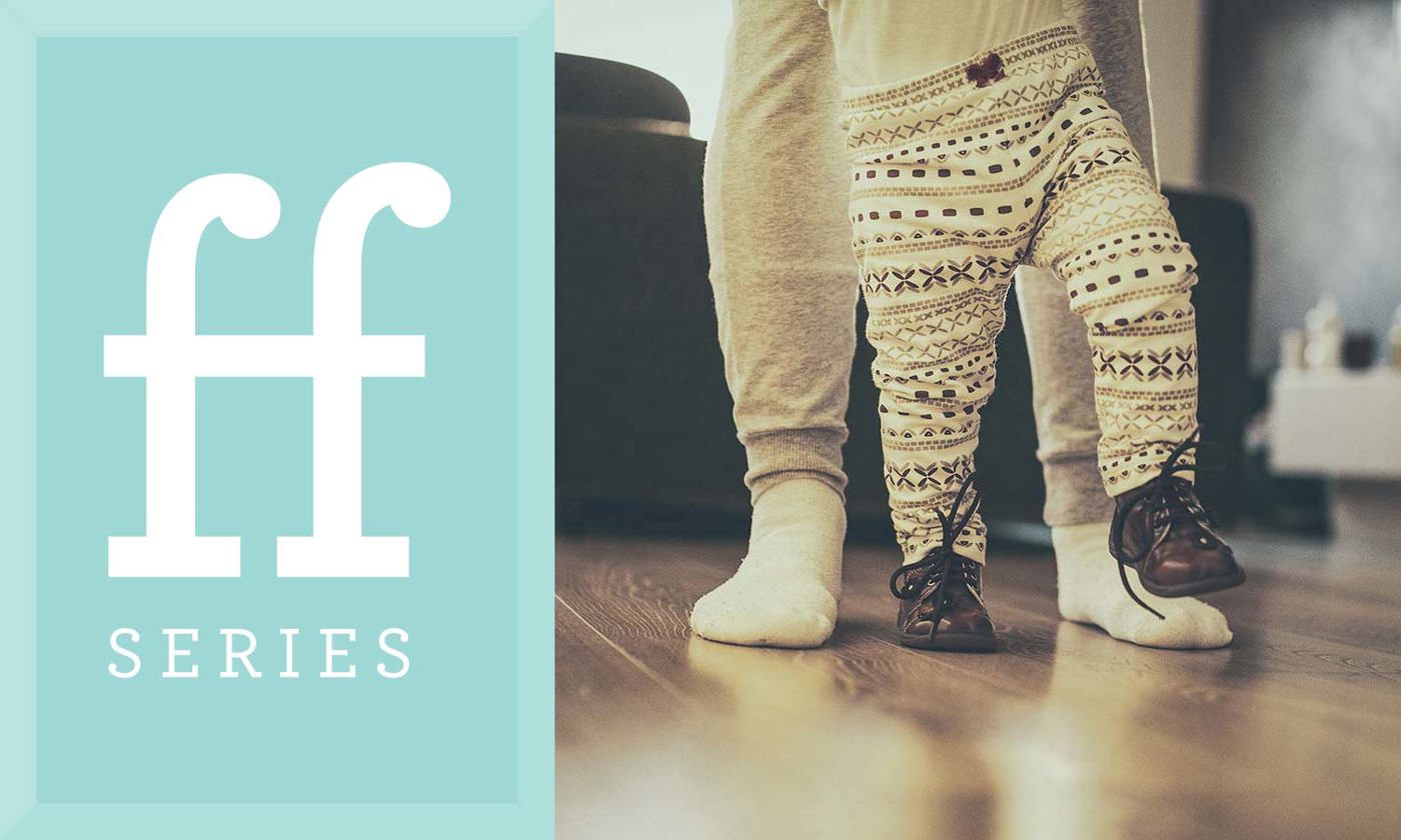 Child learning to walk