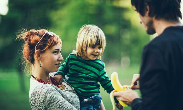 Parents with small child