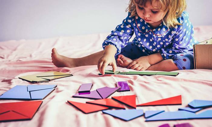 Child doing a puzzle