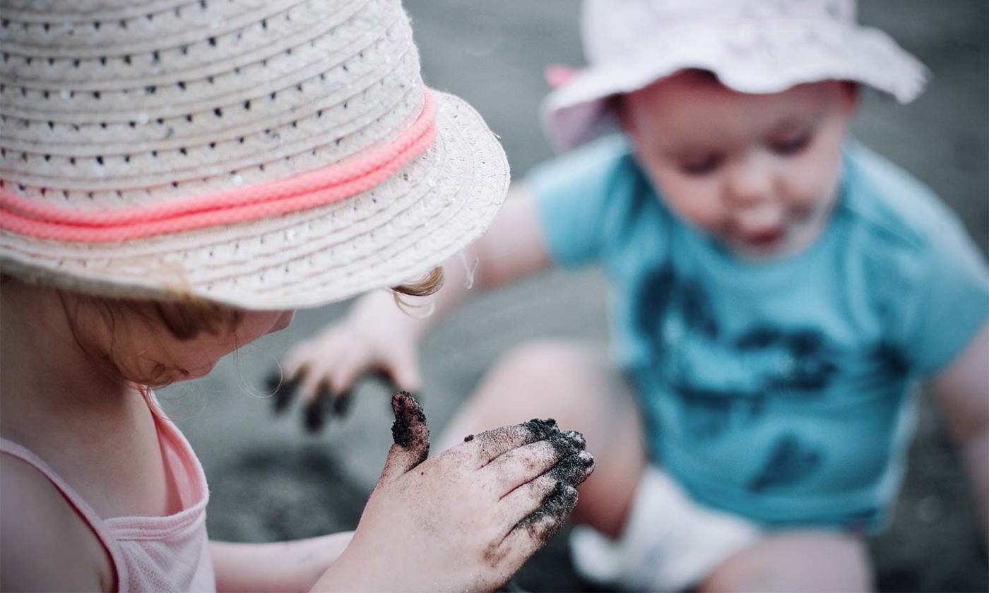 Children playing in sand